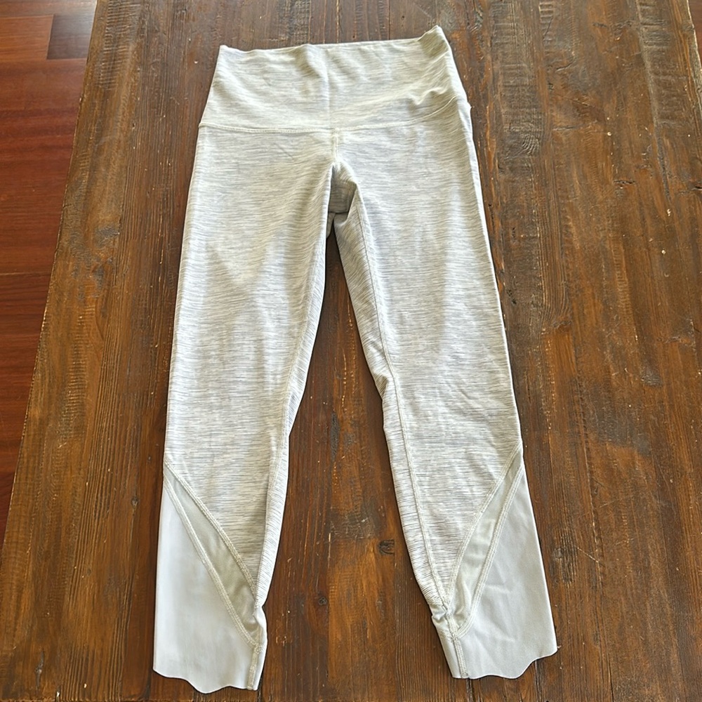 lululemon athletica Heathered Light Gray High-Rise Leggings